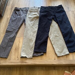 Lucky Brand Men's Pants Size 34/32 121 Slim Stretch 5 Pocket 3 Pairs